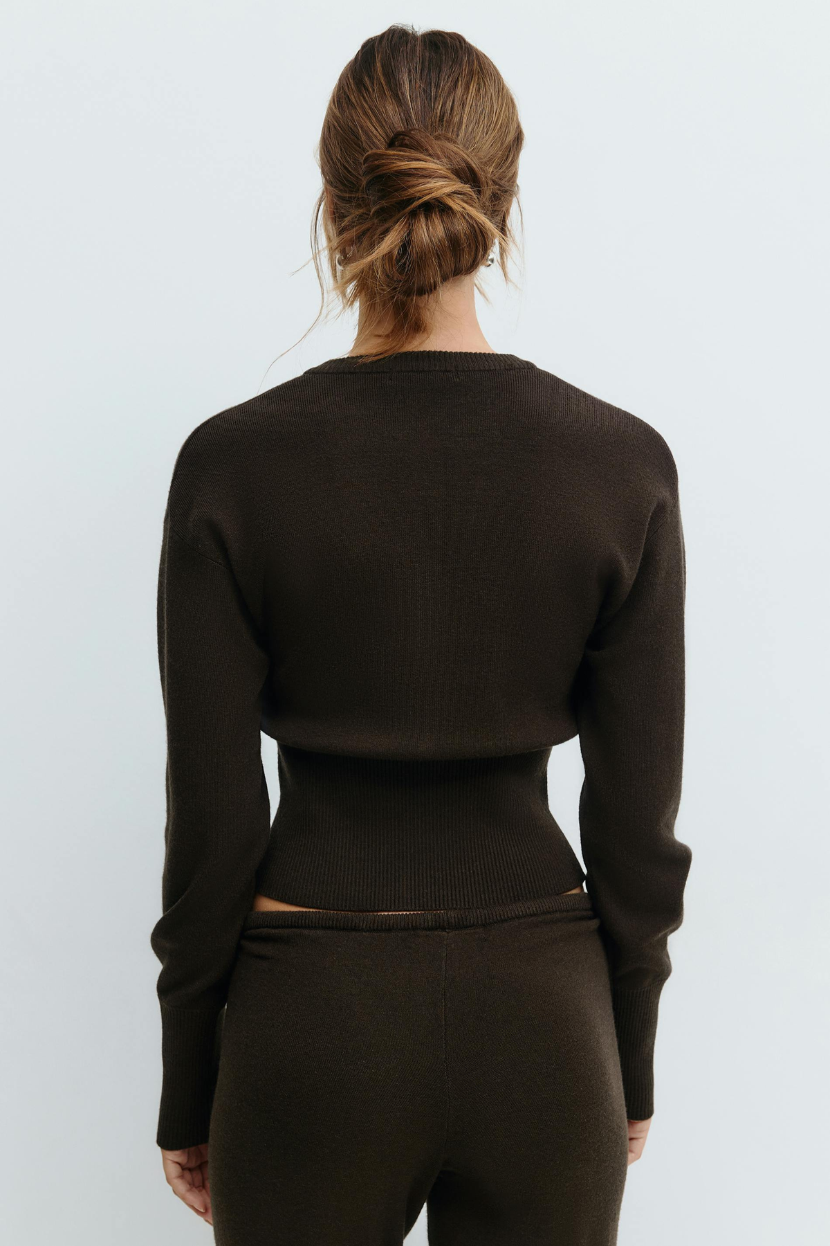 Women's Knitted Cropped Top & Trouser Co-ord Set — view 15