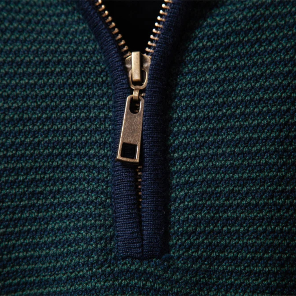 Men's Textured Quarter-Zip Jumper | Lakeside
