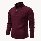 Men's Cable Textured Zip-Up Jumper | Stratton