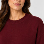Women's jumper and mini skirt set in Burgundy | Blisland – detail view