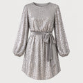 Women's sequin mini dress in Silver | Elkstone – front view
