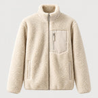 Women's sherpa fleece jacket in Beige | Lurgashall – front view