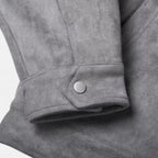 Men's relaxed fit suede-look jacket