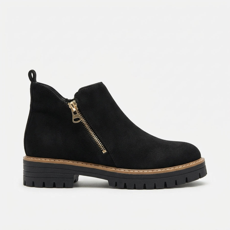 Women's Orthopaedic Wedge Ankle Boots with Side Zip