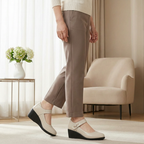 Women's Leather Mary Jane Mid Heel Shoes — view 9