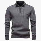Men's Textured Quarter-Zip Jumper | Corbin
