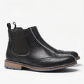 Men's Wingtip Brogue Chelsea Boots, Non-Slip Sole — view 2