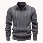 Men's Full-Zip Cable Knit Jumper | Northbridge