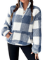 Hillie™ – Casual Plaid Half Zip Pullover