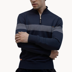 Men's Striped Quarter-Zip Jumper | Durham