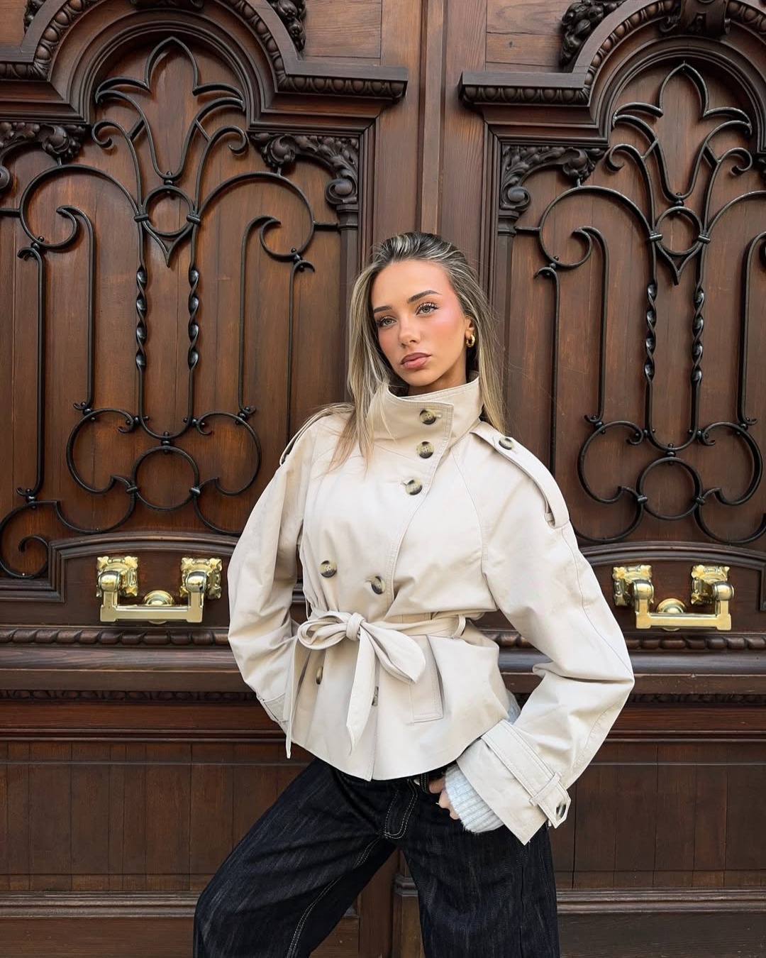 Trench-coat court boxy pour femme | Dartmouth