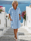 Briseis | Collared Short Sleeve Knee Length Dress