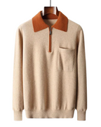Men's Cashmere Zip Polo Shirt – Castelle