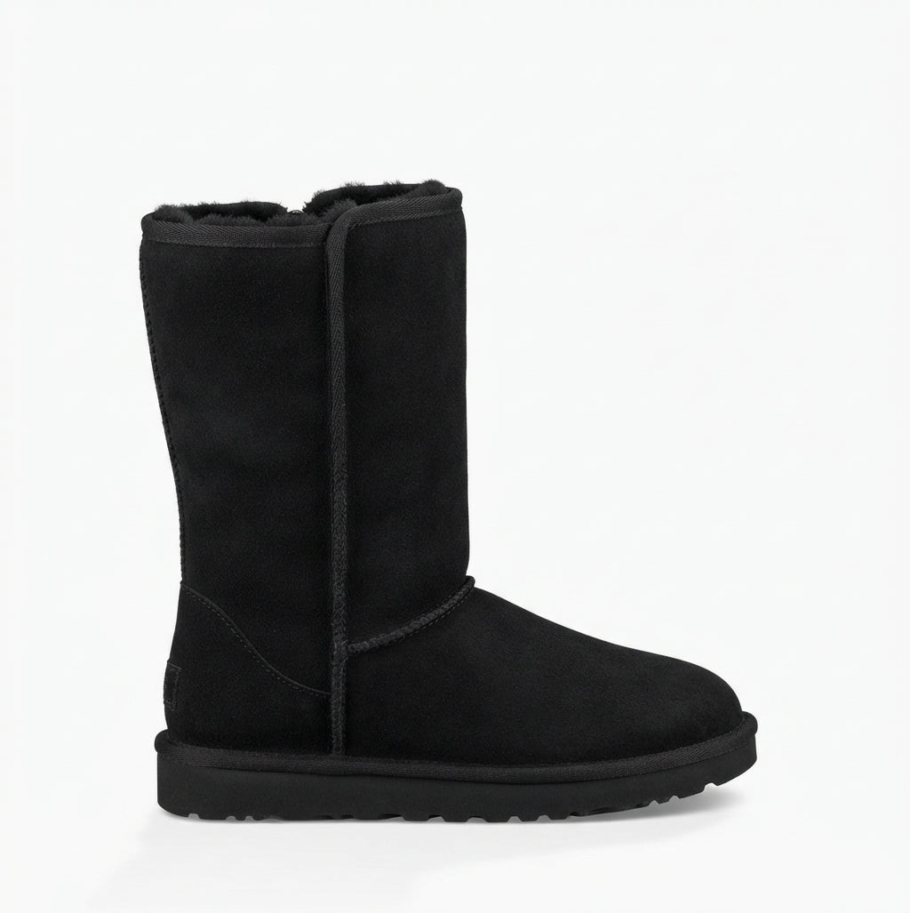 Women's Fleece-Lined Knee High Winter Boots, Suede Effect