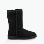 Women's Fleece-Lined Knee High Winter Boots, Suede Effect