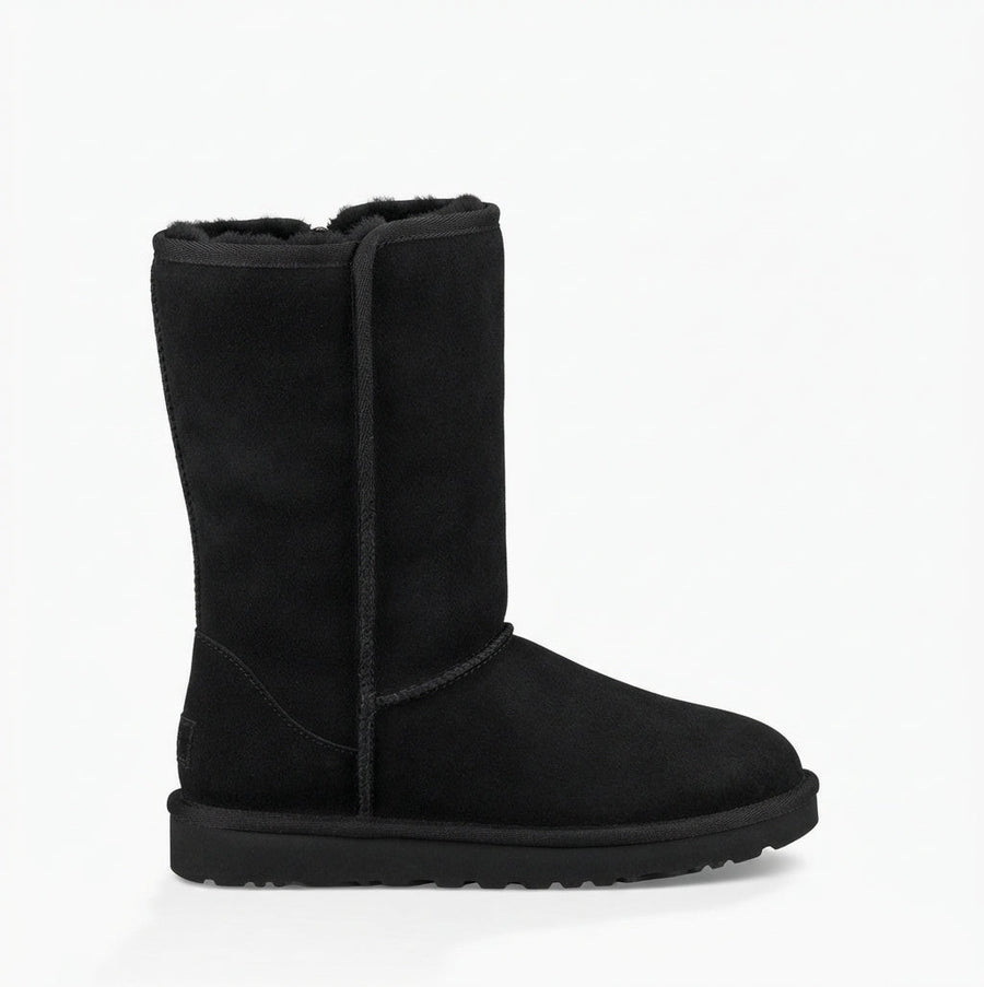 Women's Fleece-Lined Knee High Winter Boots, Suede Effect