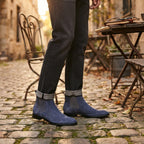 Men's Smart Smooth Leather Chelsea Boots in Grey or Blue — view 10