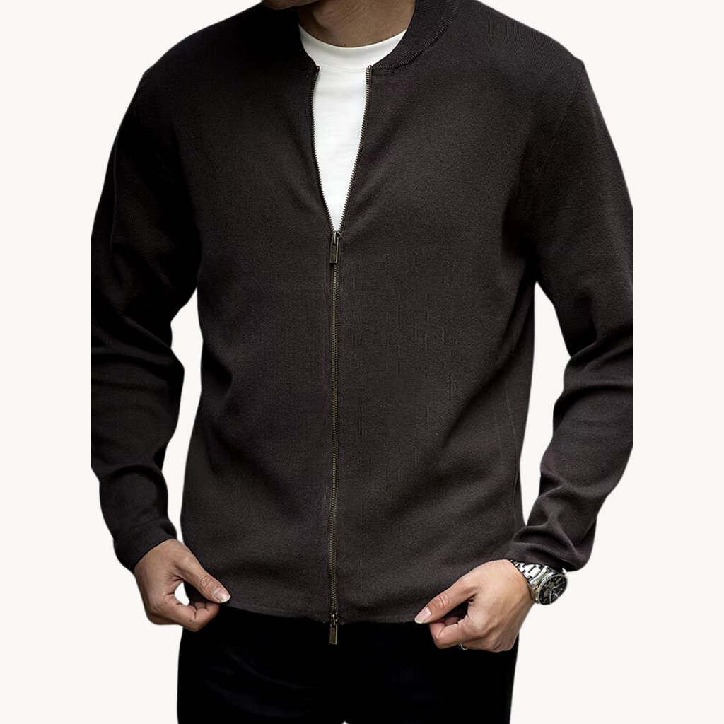 Men's Zip-Up Knit Jumper | Gennaro