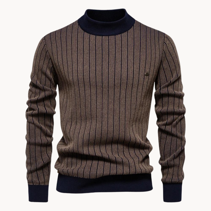 Men's Striped Cotton Jumper | Navigator