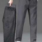 Men's fleece-lined water-repellent drawstring trousers