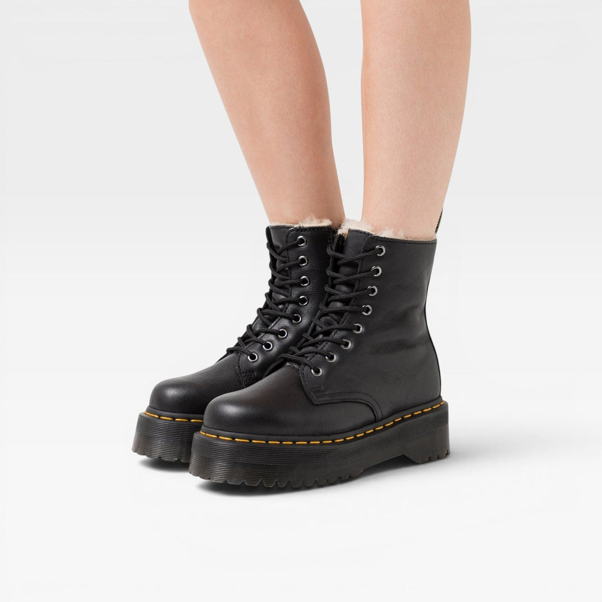 Women's Lace-Up Wedge Combat Boots — view 4