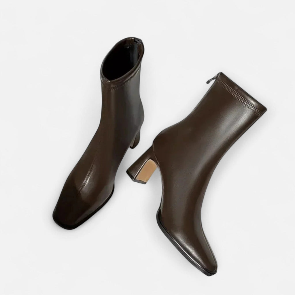 Women's Square Toe Block Heel Ankle Boots | Heptonstall