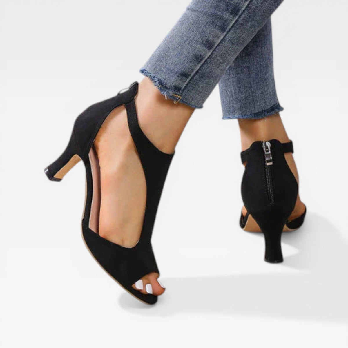 Women's Low Block Heel Court Shoes — view 6