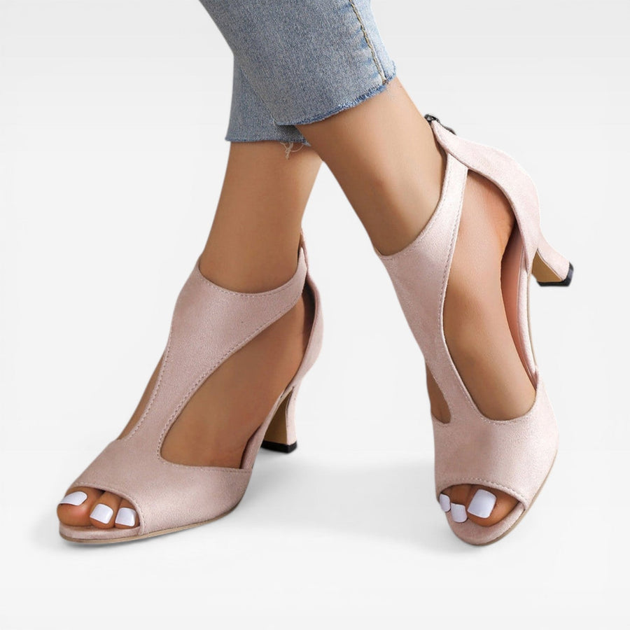 Women's Low Block Heel Court Shoes — view 4