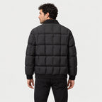 Men's Quilted Jacket in Black | Yarm – back view