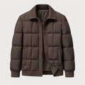Men's Quilted Jacket in Espresso | Yarm – front view