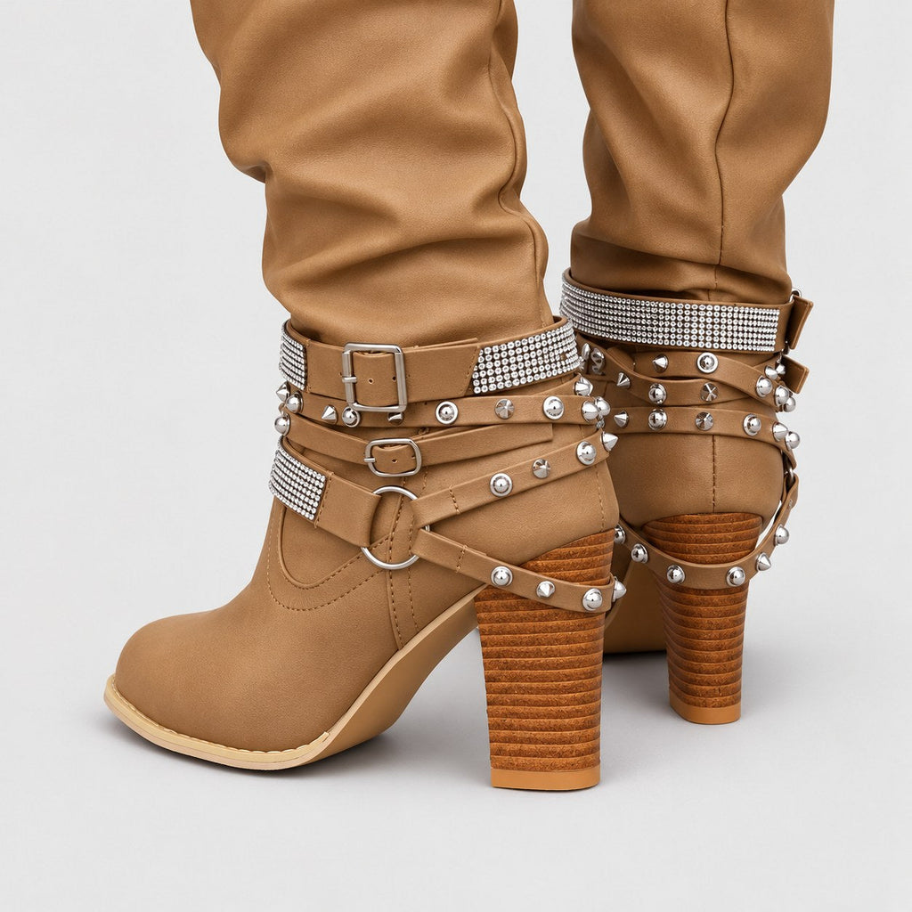 Women's Slouchy Knee-High Boots in Camel | Laxfield – detail view
