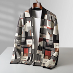 Men's Abstract Knit Cardigan | Faye