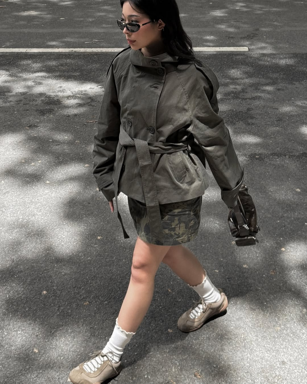 Trench-coat court à ceinture pour femme | Selworthy
