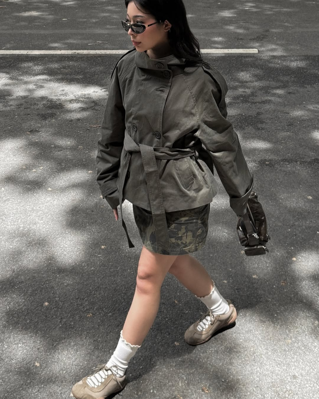 Trench-coat court à ceinture pour femme | Selworthy