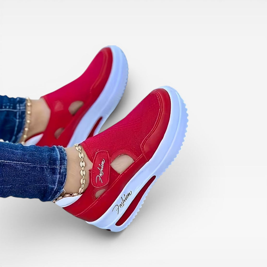 Women's Velcro Platform Walking Trainers — view 12