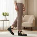 Women's Leather Mary Jane Mid Heel Shoes — view 6