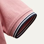 Men's cotton piqué polo shirt with contrast tipping