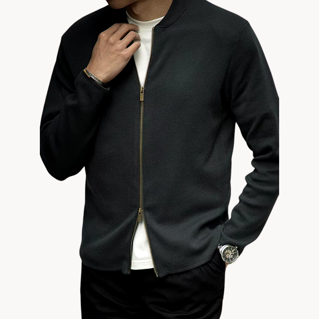 Men's Zip-Up Knit Jumper | Gennaro