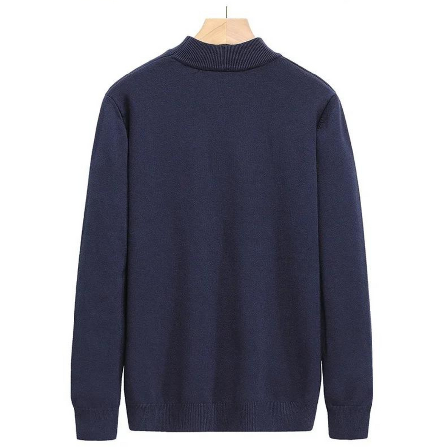 Men's Textured Pique Jumper | Chalk