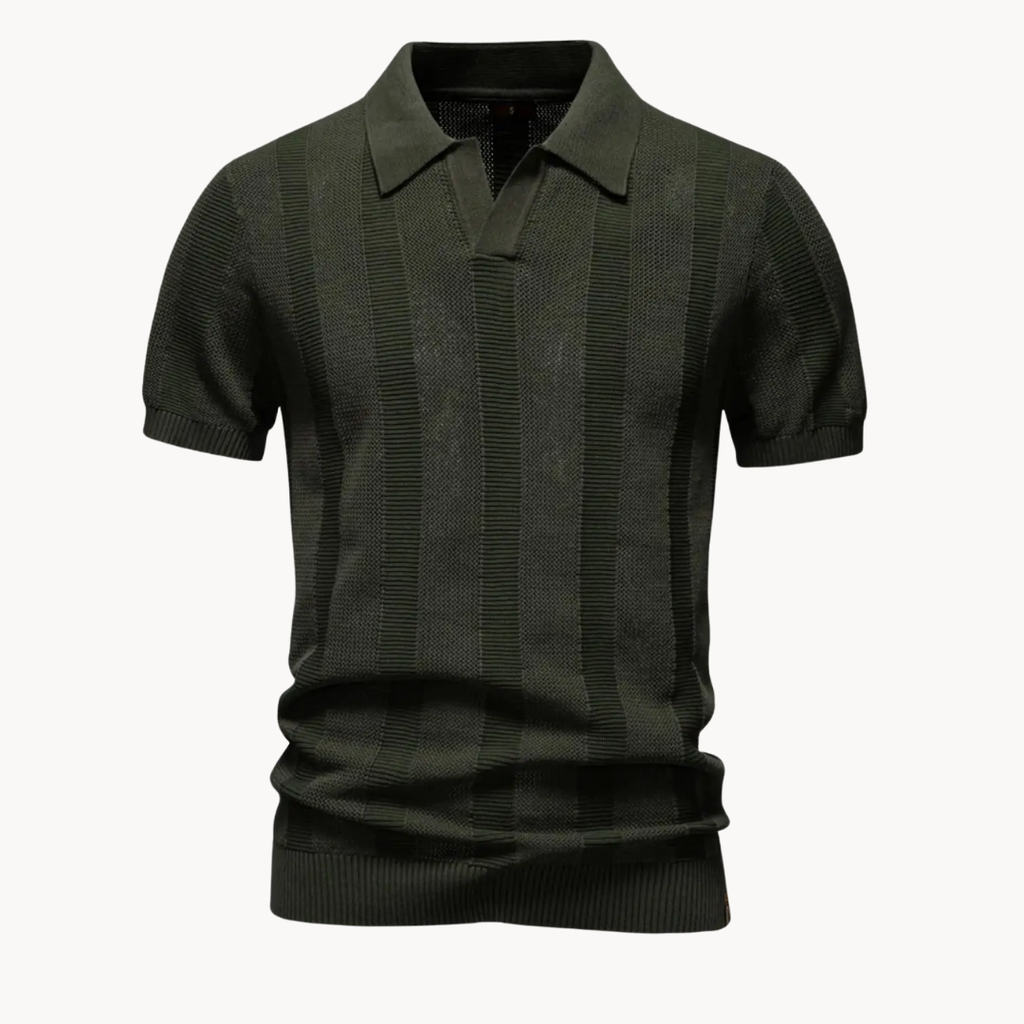 Men's Ribbed Polo Shirt | Larkin