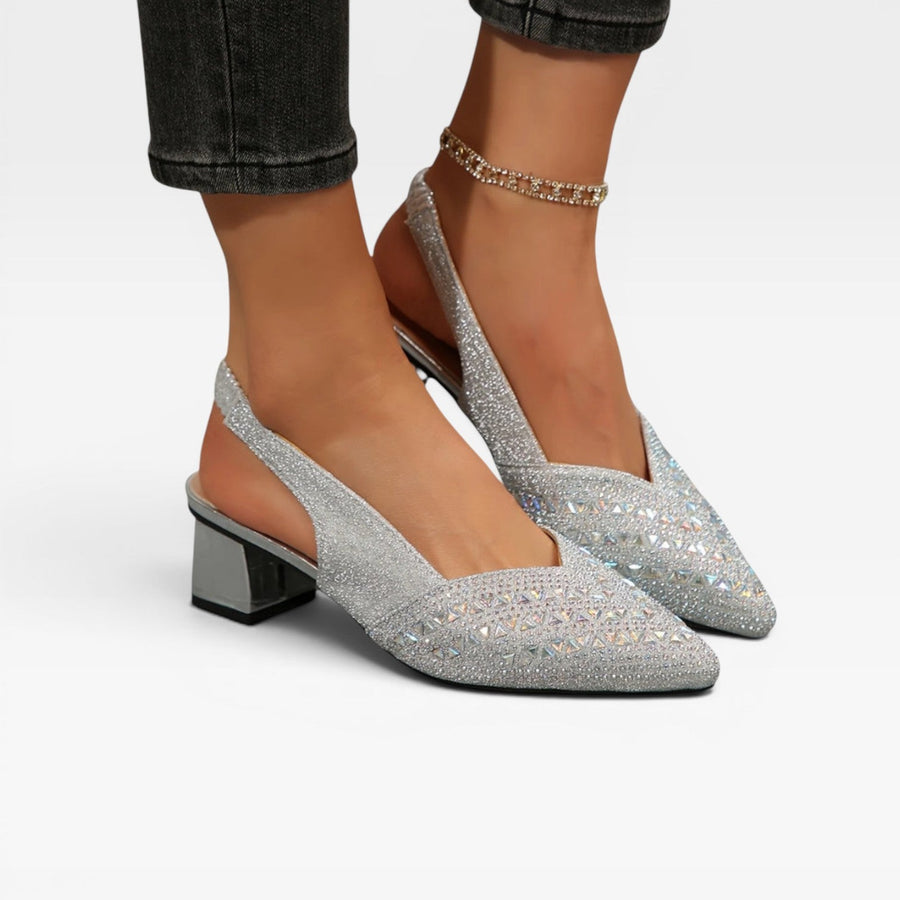 Women's Rhinestone Slingback Court Shoes — view 2