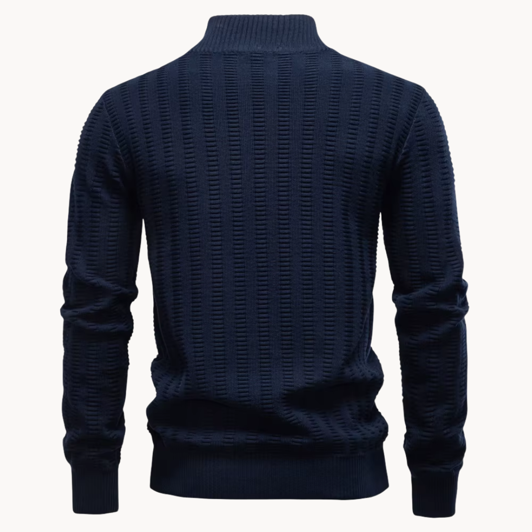 Men's Ribbed Quarter-Zip Jumper | Barrett