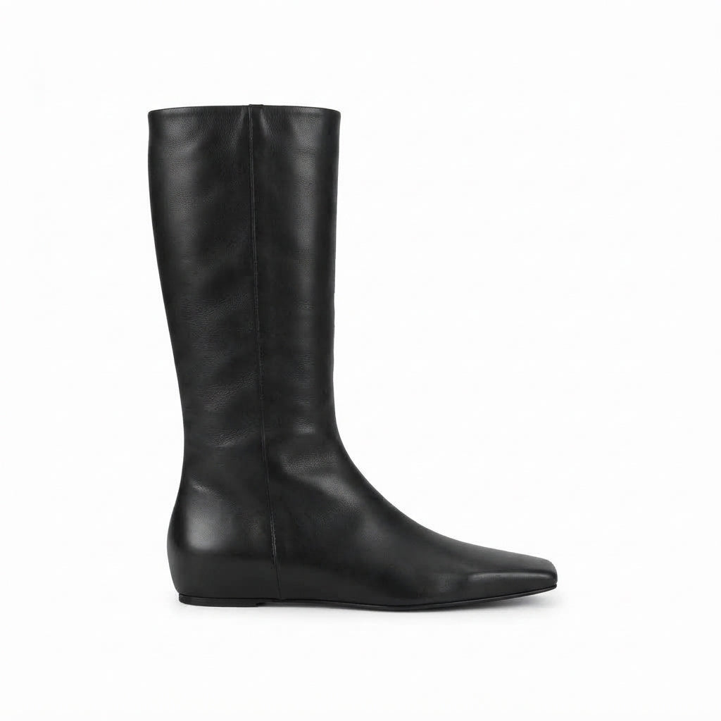 Women's Square Toe Knee High Boots with Hidden Lift