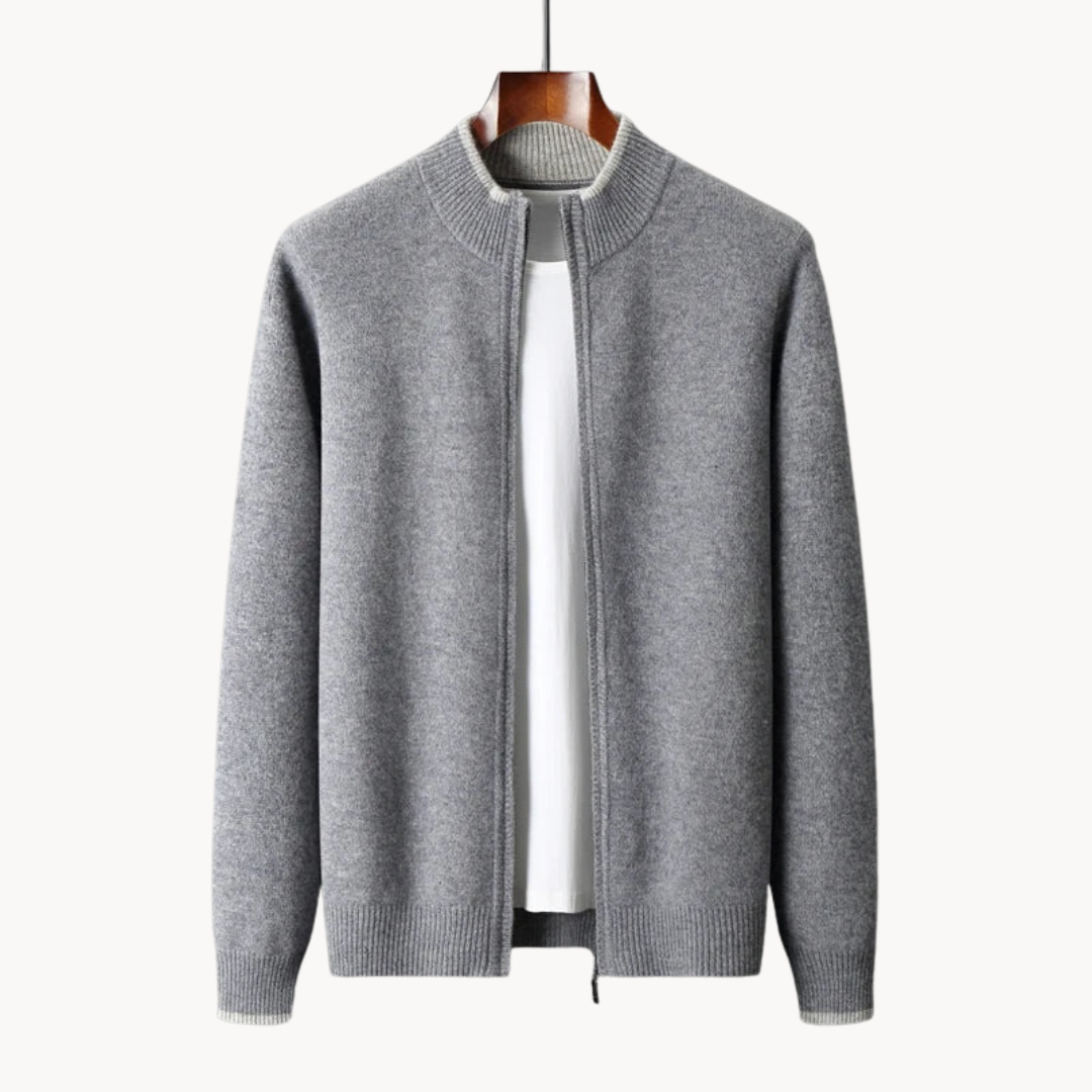 Men's Merino Wool Zip Jumper | Kingston