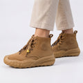 Women's Suede Lace-Up Platform Ankle Boots