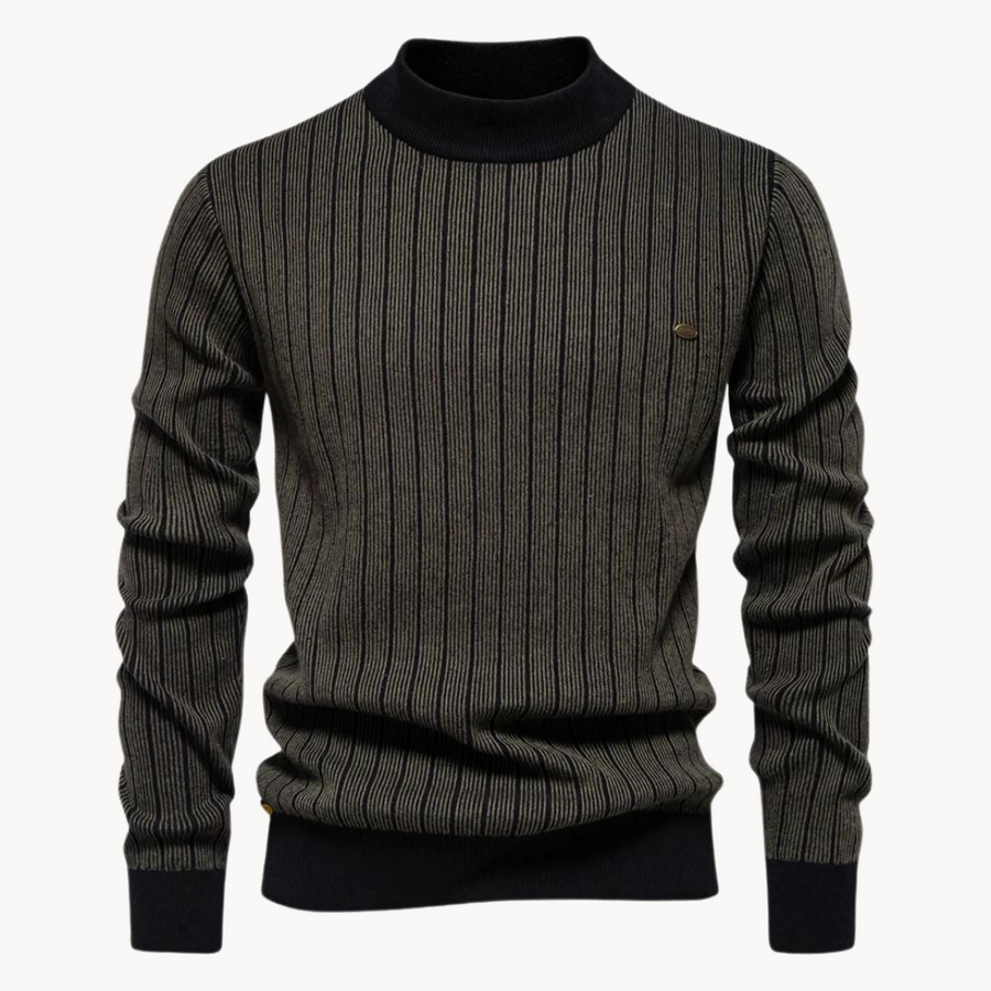 Men's Striped Cotton Jumper | Navigator