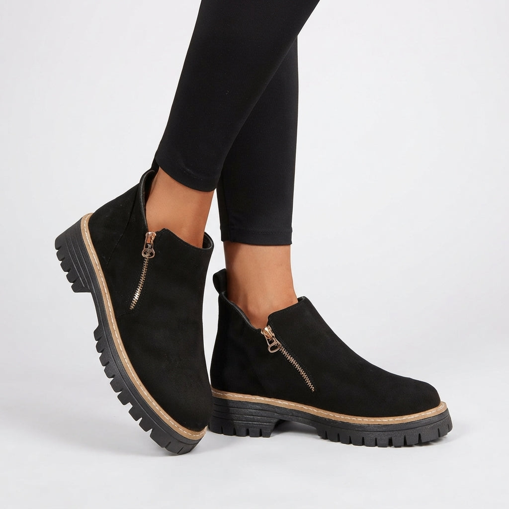 Women's Orthopaedic Wedge Ankle Boots with Side Zip — view 2