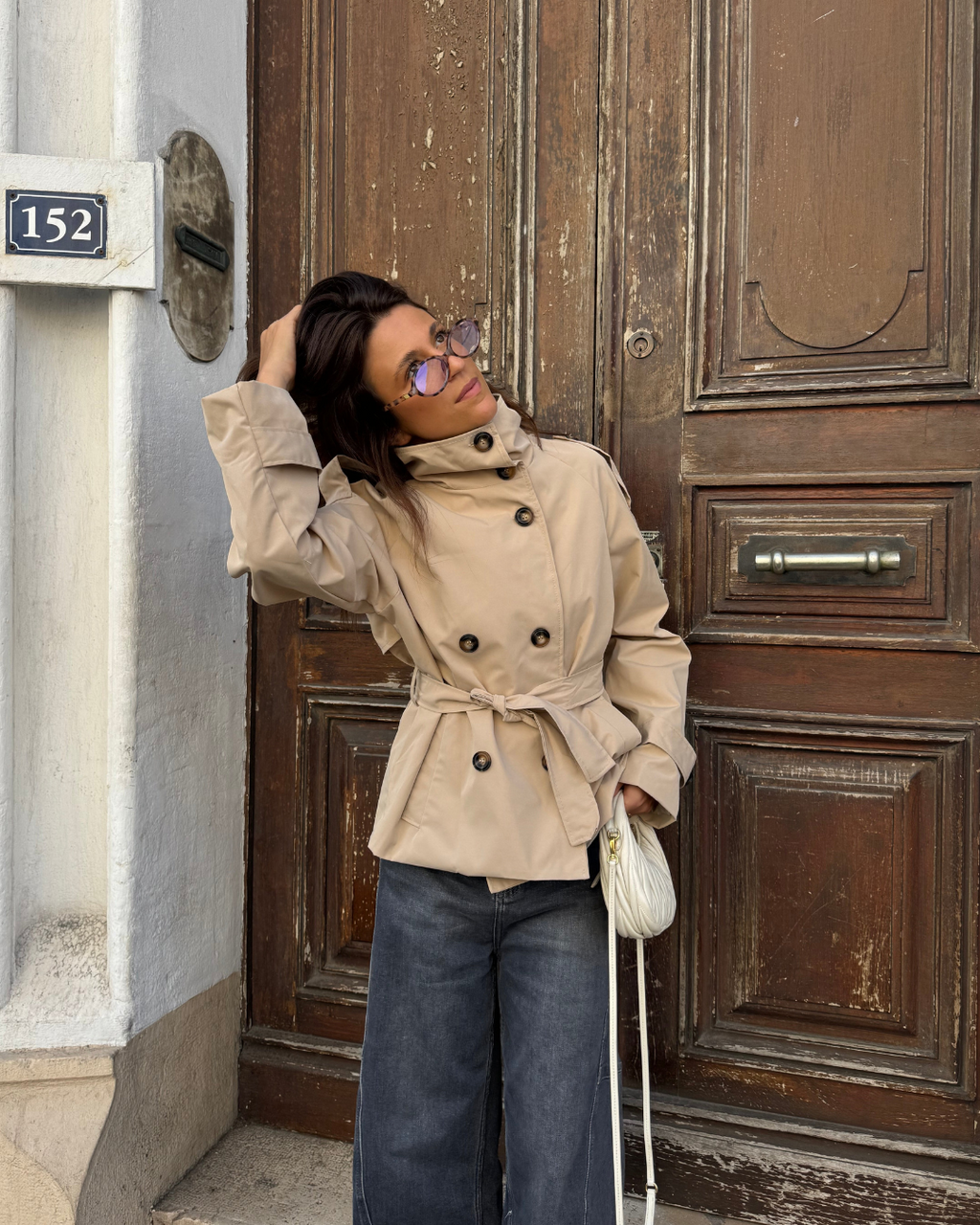 Trench-coat court à ceinture pour femme | Selworthy