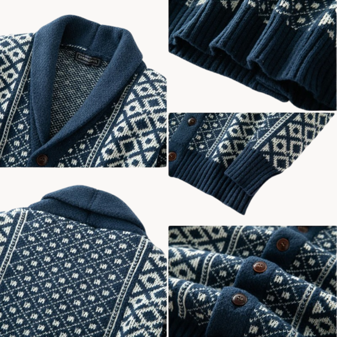Men's Button Detail Knit Jumper | Matvey