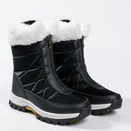 Women's Faux Fur Cuff Ankle Boots with Chunky Tread — view 2